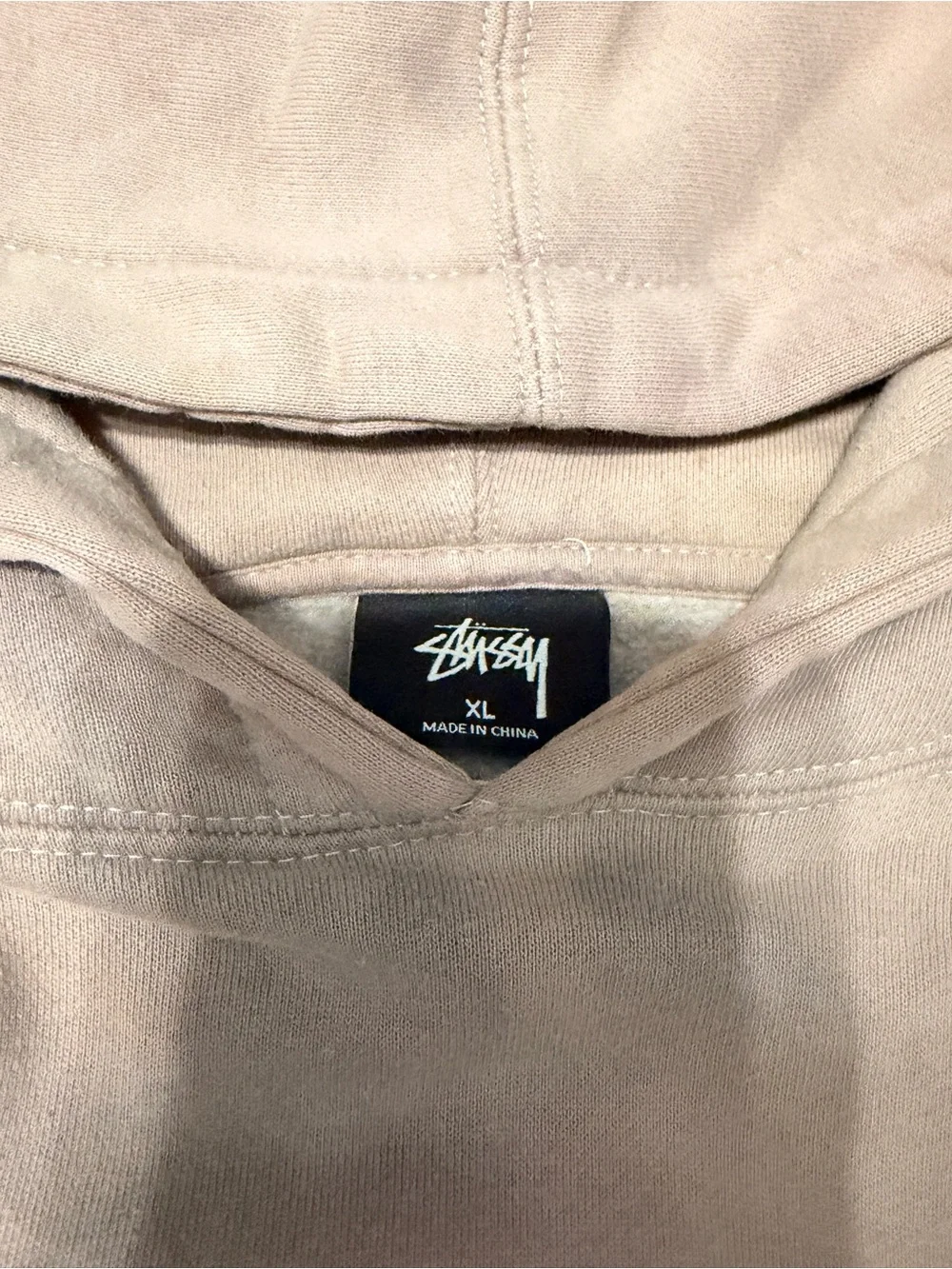 Stussy Mauve Hoodie with Pink Logo Checkerboard
